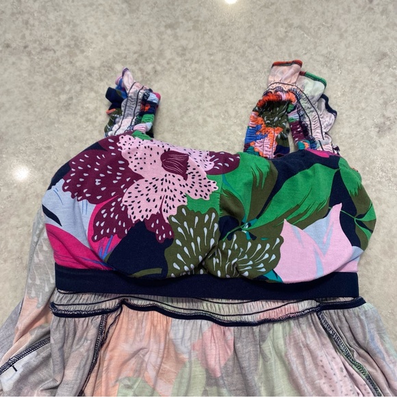 Soma Tropical Floral Flutter Sleeve Maxi Dress - Size M - Picture 7 of 9